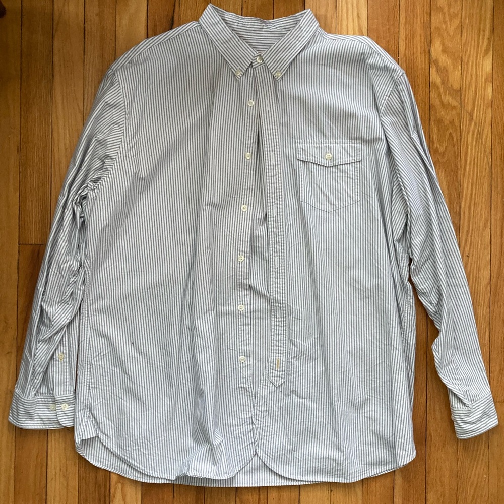 XXL Grey/white Brooks Brothers OCBD